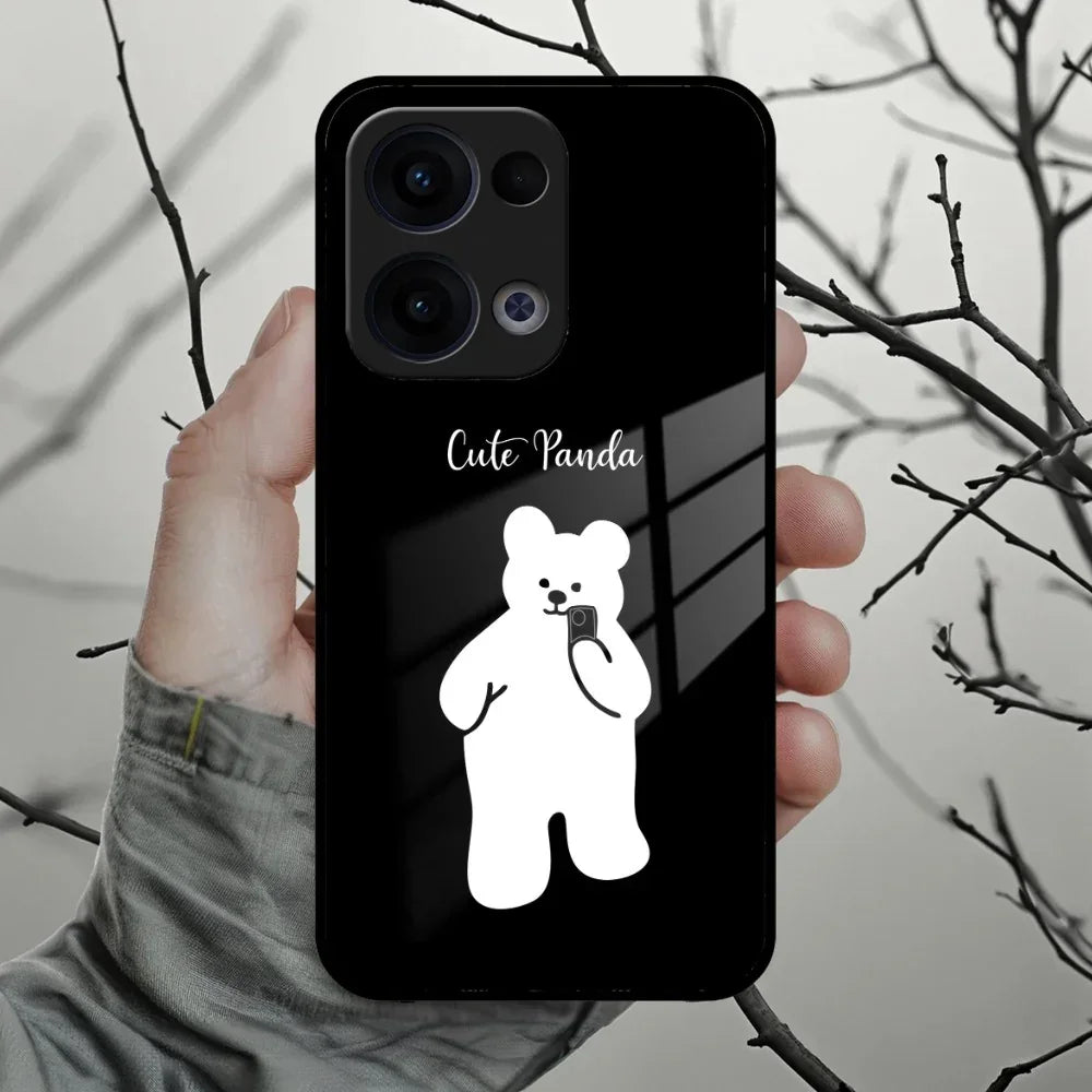 White Panda Glass Case Cover For Oppo - ShopOnCliQ
