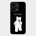 White Panda Glass Case Cover For Oppo Reno 14 5G