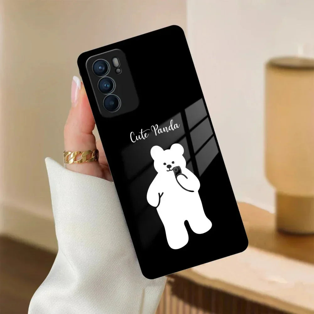 White Panda Glass Case Cover For Oppo - ShopOnCliQ