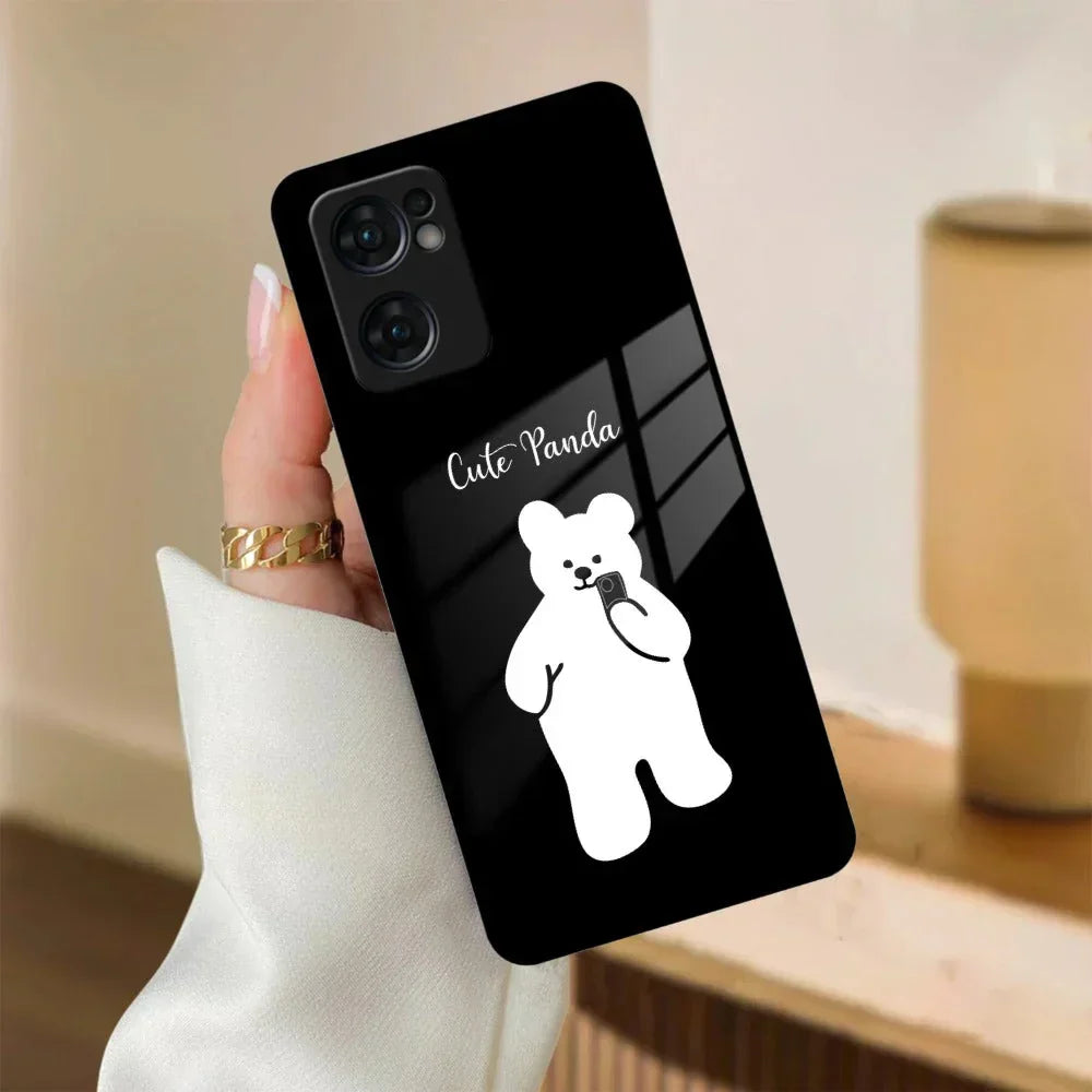 White Panda Glass Case Cover For Oppo - ShopOnCliQ