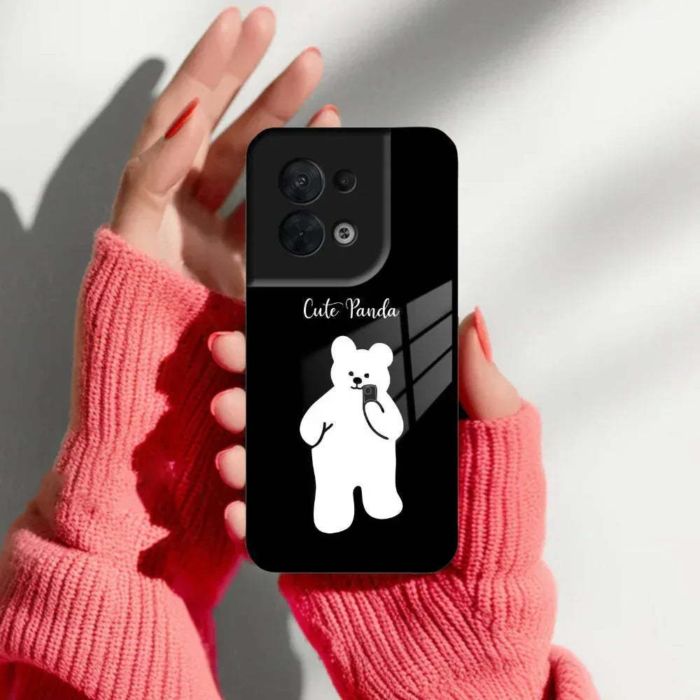 White Panda Glass Case Cover For Oppo - ShopOnCliQ