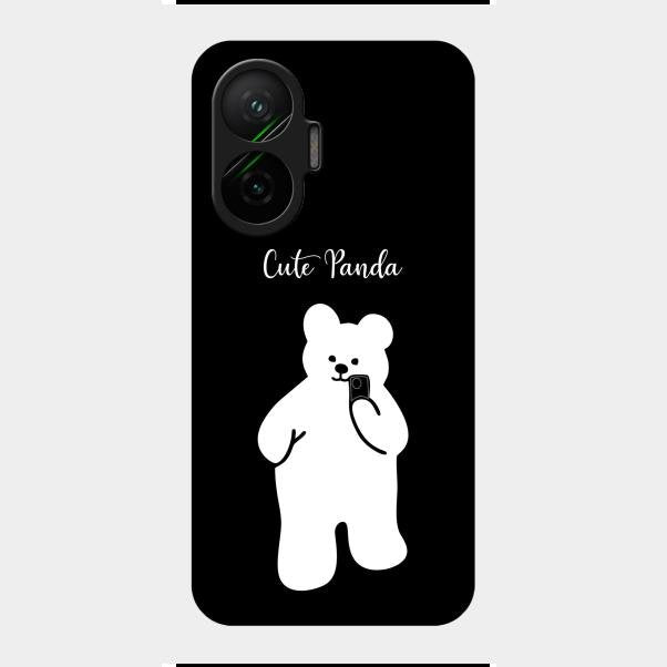 White Panda Glass Case Cover For Poco F7 5G