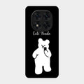 White Panda Glass Case Cover For Poco X7 5G