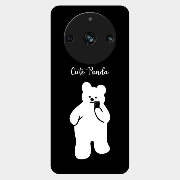 White Panda Glass Case Cover For Realme 11 Pro Plus 5G