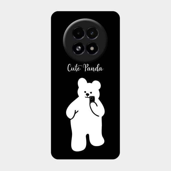 White Panda Glass Case Cover For Realme 13 5G