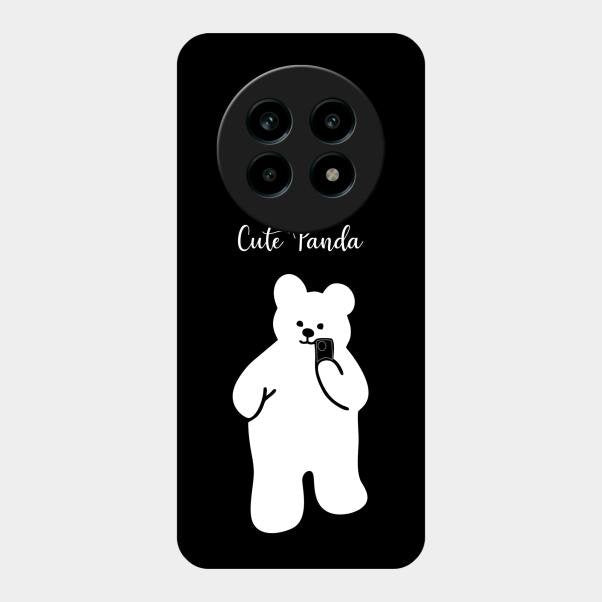 White Panda Glass Case Cover For Realme 13 Pro 5G