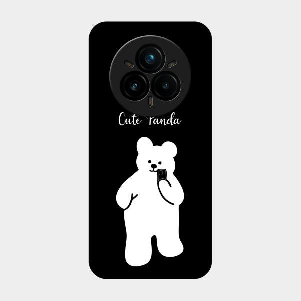 White Panda Glass Case Cover For Realme 14 Pro 5G