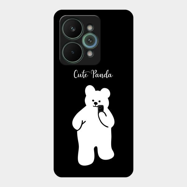 White Panda Glass Case Cover For Realme 15 Pro 5G