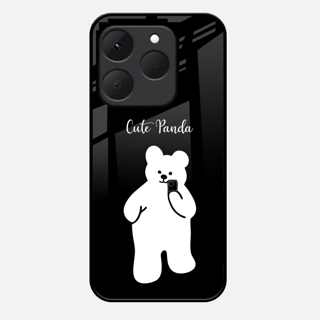 White Panda Glass Case Cover For Realme 15T 5G
