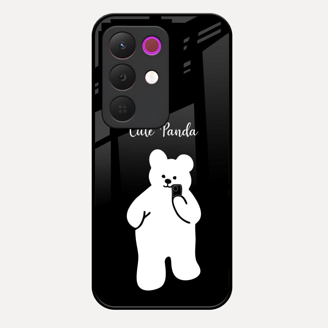 White Panda Glass Case Cover For Realme 15X 5G