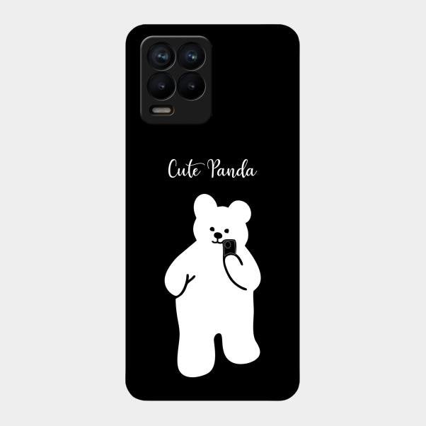 White Panda Glass Case Cover For Realme 8 Pro
