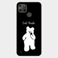 White Panda Glass Case Cover For Realme C25Y