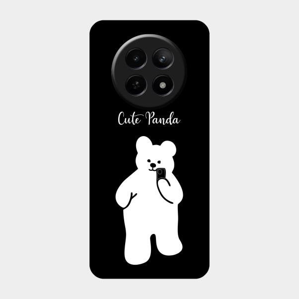 White Panda Glass Case Cover For Realme C65 5G