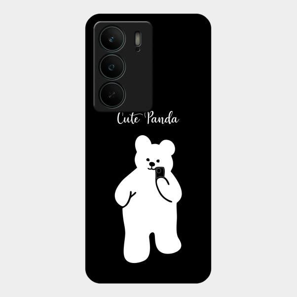 White Panda Glass Case Cover For Realme C75 5G