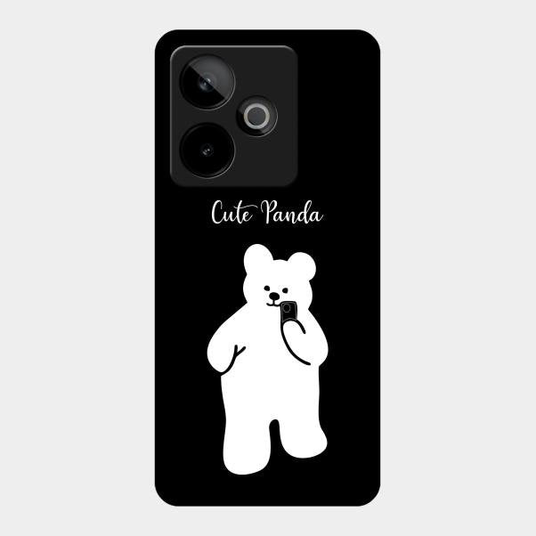White Panda Glass Case Cover For Realme Gt 7 5G