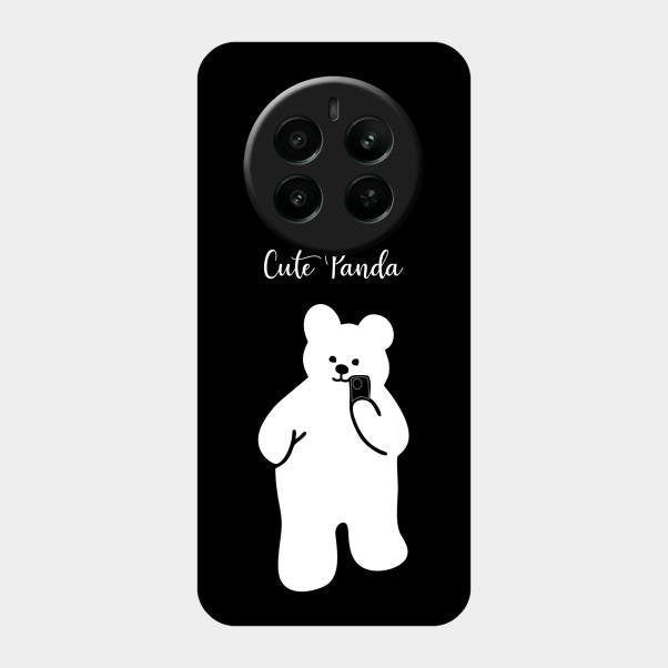 White Panda Glass Case Cover For Realme P1 5G