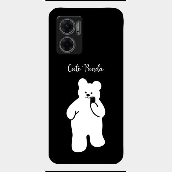 White Panda Glass Case Cover For Redmi 11 Prime 5G