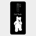 White Panda Glass Case Cover For Redmi 9 Prime