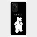 White Panda Glass Case Cover For Redmi Note 10 Pro Max
