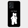 White Panda Glass Case Cover For Redmi Note 12 5G