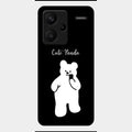 White Panda Glass Case Cover For Redmi Note 13 Pro Plus 5G