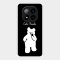 White Panda Glass Case Cover For Redmi Note 14 Pro Plus 5G