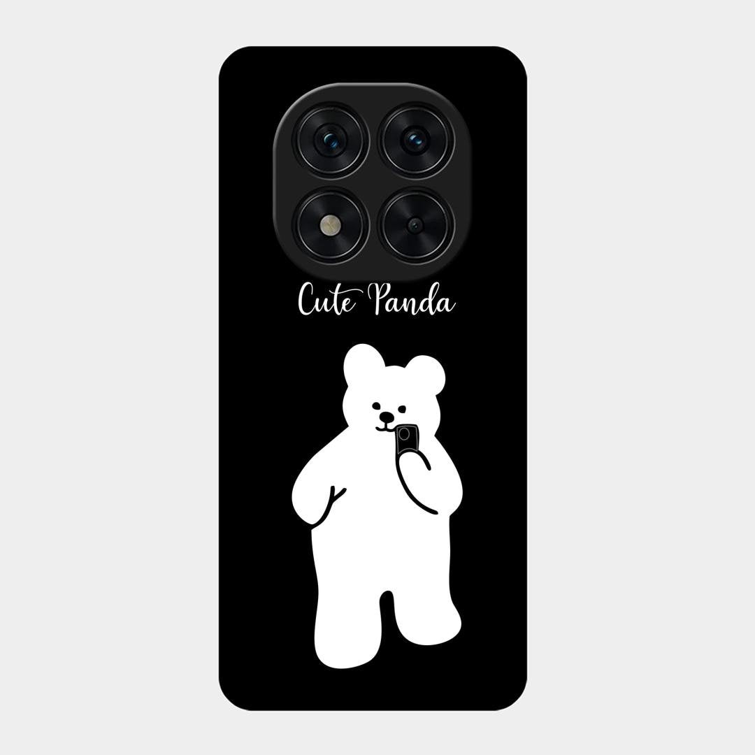 White Panda Glass Case Cover For Redmi Note 15 Pro 5G