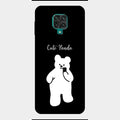 White Panda Glass Case Cover For Redmi Note 9 Pro Max