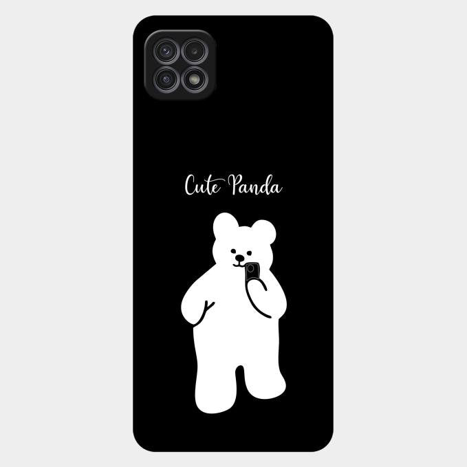 White Panda Glass Case Cover For Samsung Galaxy F42 5G