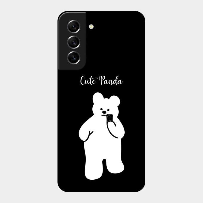 White Panda Glass Case Cover For Samsung Galaxy S21 Fe 5G