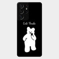 White Panda Glass Case Cover For Samsung Galaxy S21 Ultra