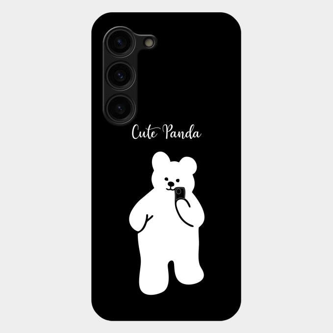White Panda Glass Case Cover For Samsung Galaxy S23 Plus 5G