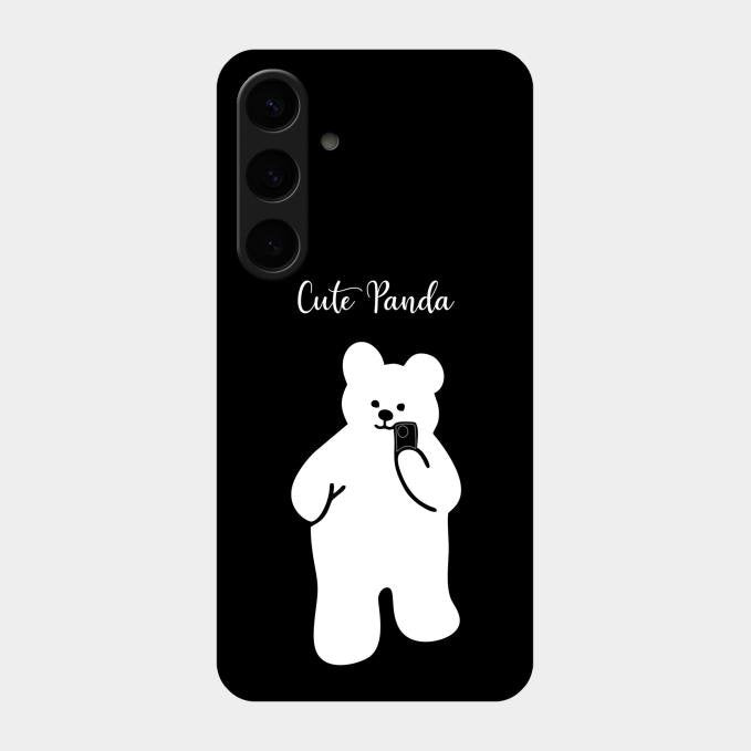 White Panda Glass Case Cover For Samsung Galaxy S24 Plus 5G