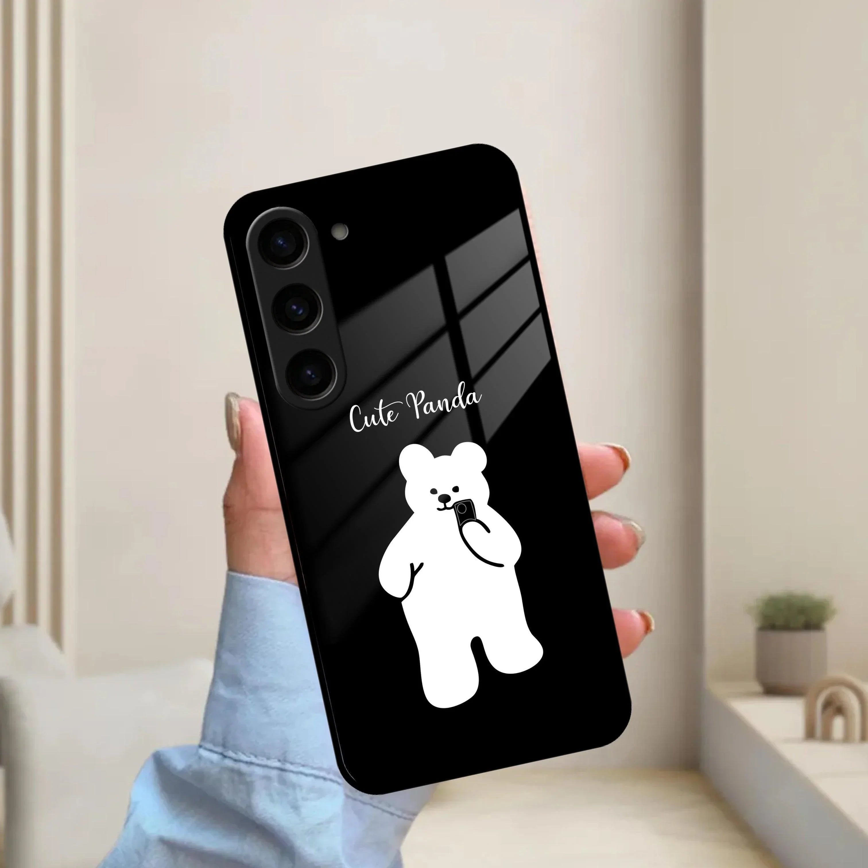 White Panda Glass Case Cover For Samsung - ShopOnCliQ