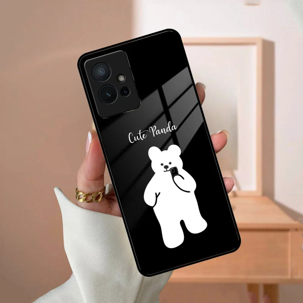 White Panda Glass Case Cover For Vivo - ShopOnCliQ