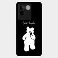 White Panda Glass Case Cover For Vivo T2 Pro 5G