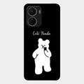 White Panda Glass Case Cover For Vivo T2X 5G
