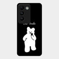 White Panda Glass Case Cover For Vivo T3 5G