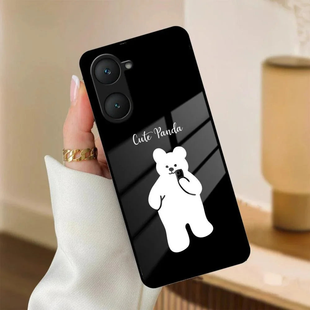 White Panda Glass Case Cover For iQOO - ShopOnCliQ