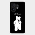 White Panda Glass Case Cover For Vivo T4 Pro 5G