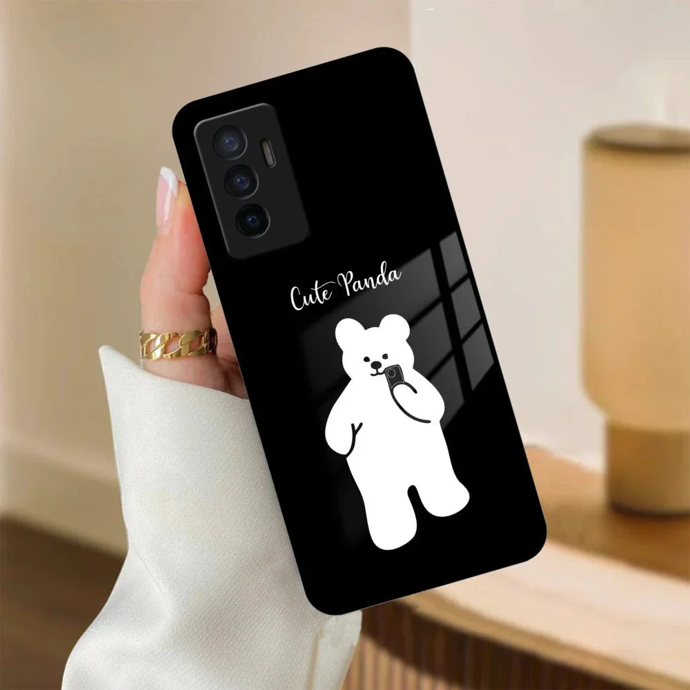 White Panda Glass Case Cover For Vivo - ShopOnCliQ