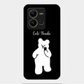 White Panda Glass Case Cover For Vivo V25 5G