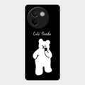 White Panda Glass Case Cover For Vivo V30E 5G