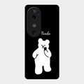 White Panda Glass Case Cover For Vivo V40 5G