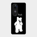 White Panda Glass Case Cover For Vivo V40 Pro 5G