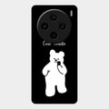 White Panda Glass Case Cover For Vivo X100 5G