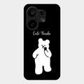 White Panda Glass Case Cover For Vivo X200 Fe 5G