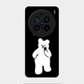 White Panda Glass Case Cover For Vivo X200 Pro 5G