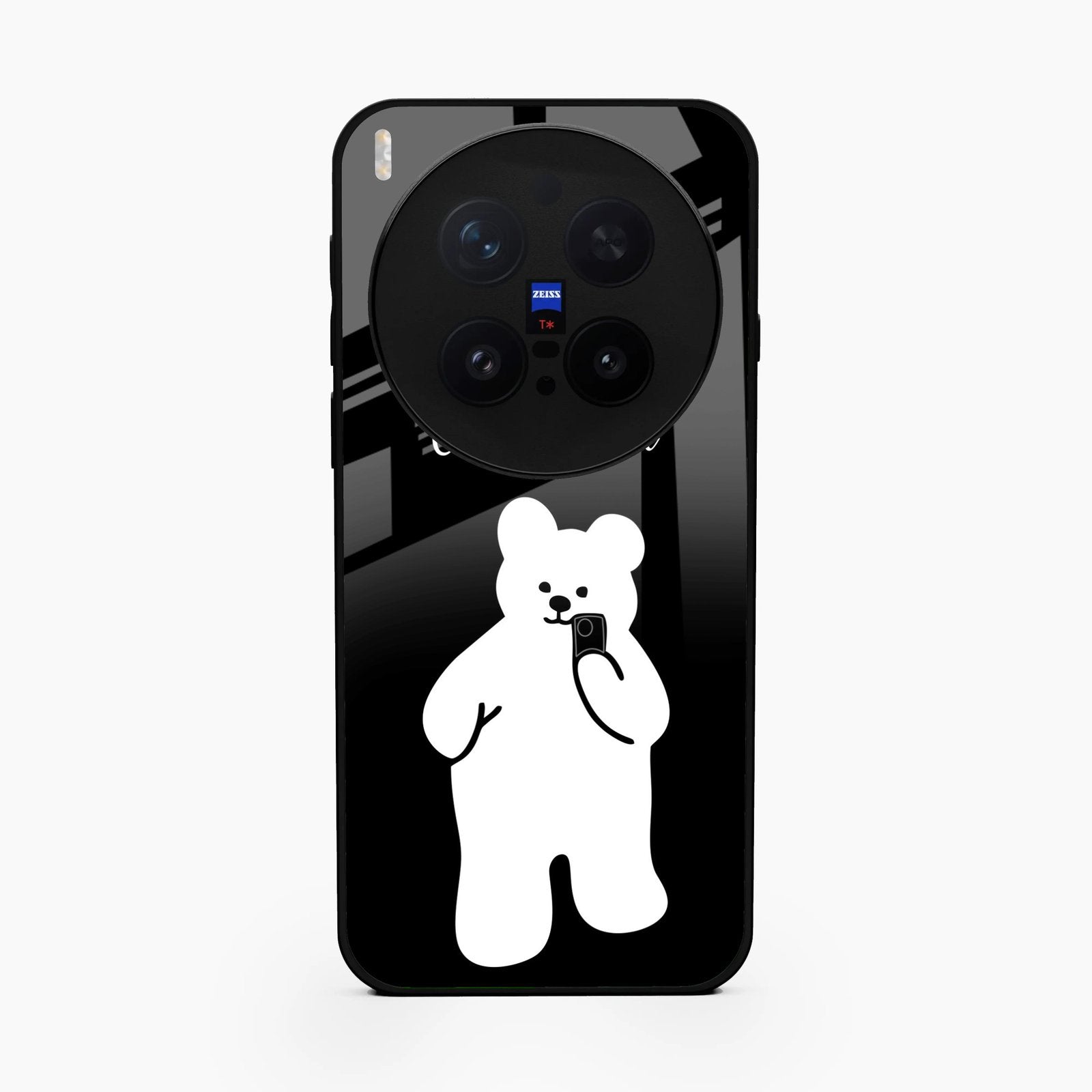 White Panda Glass Case Cover For Vivo X300 Pro 5G