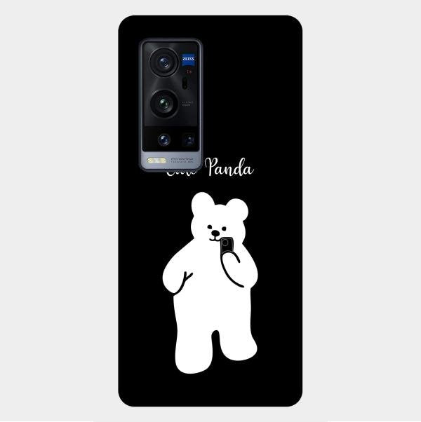 White Panda Glass Case Cover For Vivo X60 Pro Plus 5G